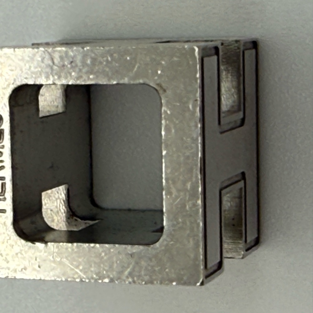 Hermès Cage d'H Pendant Necklace in Silver and White - Picture 10 of 14